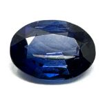 loose blue sapphire measures approx 9.5mm by 7mm