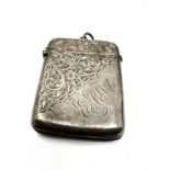 Antique silver vesta case