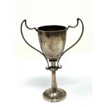 Chinese silver twin handle cup measures approx height 14cm