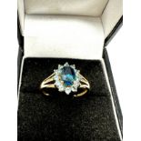 9ct gold blue topaz ring