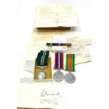 ww2 GV.1 Air efficiency medal group original paper work tp 871594 f/sgt r.e.walker a.a.f