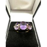 9ct gold Amethyst statement ring