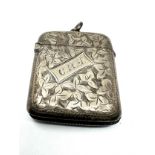 Antique silver vesta case