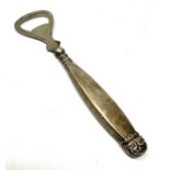 Sterling silver handle bottle opener