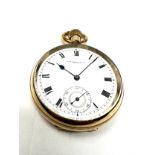 Vintage rolled gold open face thomas russell pocket watch not ticking