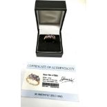 Certificated 9ct gold Amethyst gold ring C.O.A