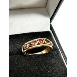 9ct gold garnet ring