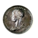 19th Century William Pitt silver medal Dudley Pitt club 1813 medallion approx diameter 4.9 cm