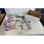 Selection of craft items includes inks, ink pads, glitters, embossing powder etc