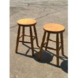 Pair of wooden stools