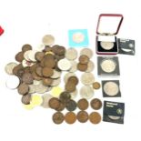 Selection of vintage coins includes crowns etc