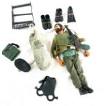 Original Action man 1964, eagle eyes, flock hair and beard in good condition, action man special