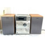 Sony CMT-CP1 Mini HI-FI Stereo System Radio Cassette Tape CD Player and Speakers