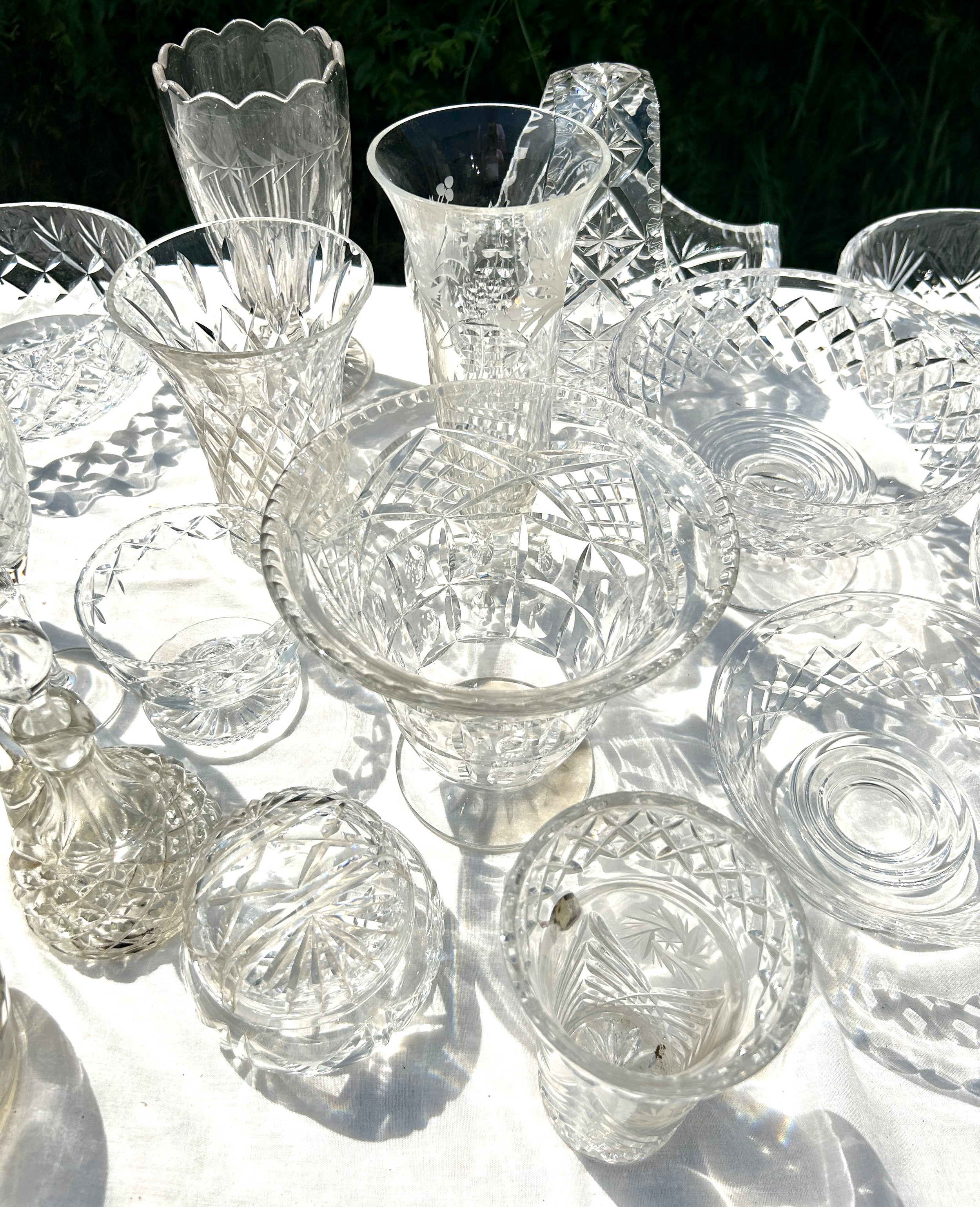 Selection of cut glass to include Worsley and Webb - Bild 2 aus 4