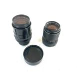 2 Vintage camera lenses includes Carl zeiss lens etc