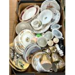 Selection of 6 boxes of miscellaneous pottery and glassware