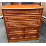 7 drawer 3 over 4 mahogany chest of drawers measures approximately 39.5 inches tall 37 inches wide
