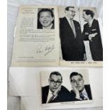 Vintage showtime programs with autographs of Morecome and Wise