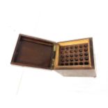 Vintage dark wood musical cigarette box measures approx height 12.5 mm, Width 10mm and depth 12 mm