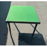 Folding card table