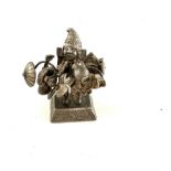Small silver novelty figure, hallmarked, total weight 47grams