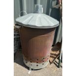 Out door metal fire bin