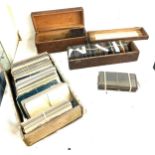 Selection of vintage glass slides