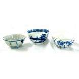 Selection of 3 small Chinese bowls, largest measures: Height 2 inches, Diameter 3.5 inches. Markings