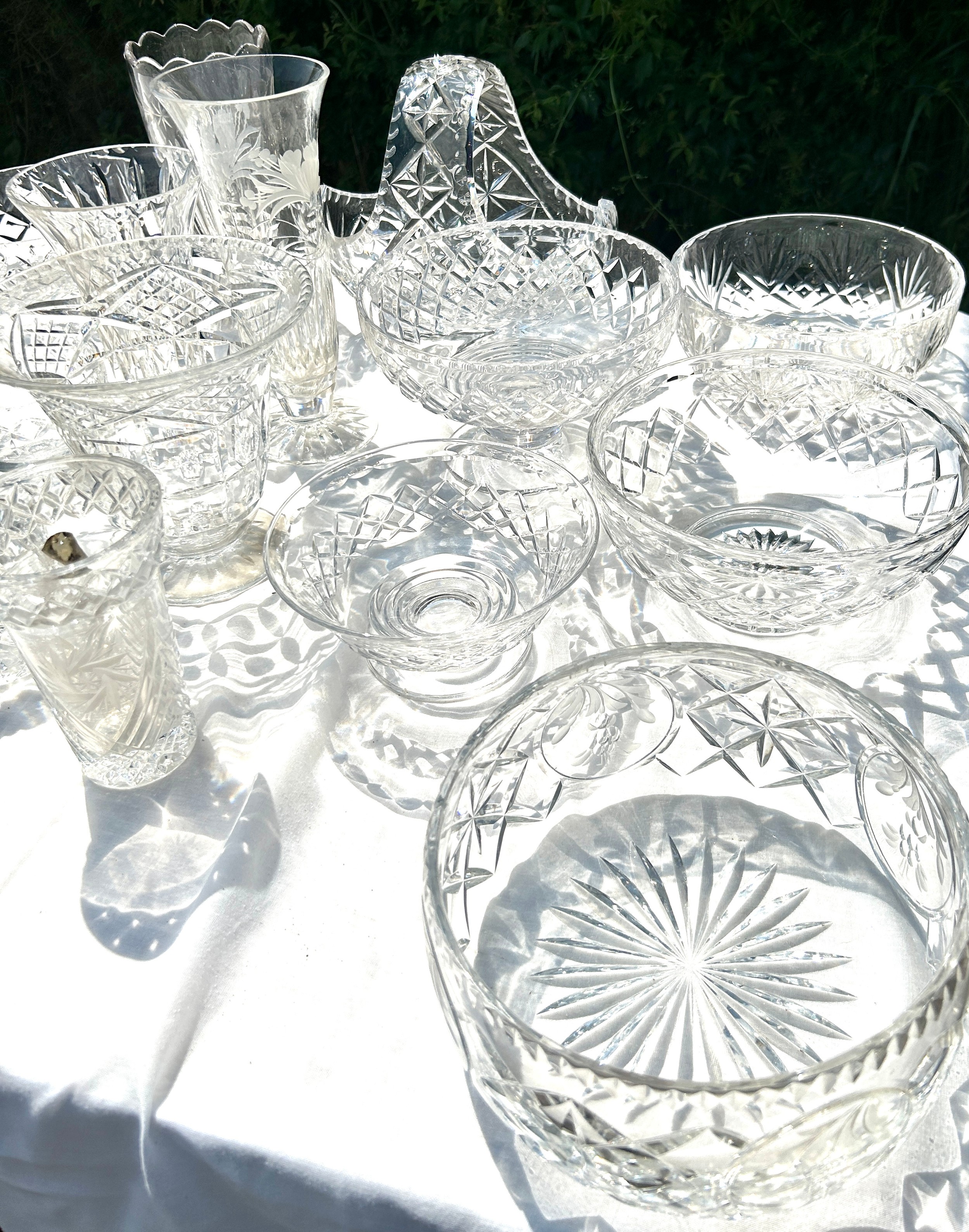 Selection of cut glass to include Worsley and Webb - Bild 3 aus 4