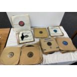 Selection of vintage 78s includes The platters, Al Johnson, etc