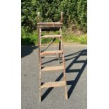 Vintage wooden step ladder approx height 140cm