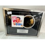 Framed Elvis gold plated presentation recognises worldwide sales of G I Blues, with COA, approximate