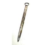 vintage silver skewer paper knife measures approx 20 cm long weight 58g