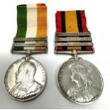 Boer war medal pair to 94045 cpl r.sansom Royal Horse Artillery queens medal 3 bar johannesburg