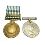 Korea medal pair to 22650164 Fus.p.Ward .R.F
