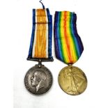 Casualty K.I.A WW1 Medal pair durham light infantry to pte g.w newham durh.l.i