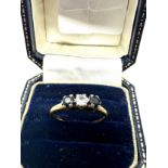 18ct gold diamond & sapphire ring (2.9g)