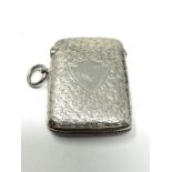 Antique silver vesta case