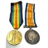 Casualty K.I.A WW1 Medal pair to 8th Btn R.Lancs pte j.w.warburton r.lanc.r