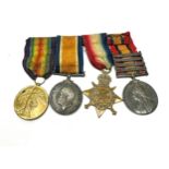 Boer war & ww1 medal group to QSA to 3430 gnr g.r.howard 76th bty r.f.a trio named 9810 sjt g.r.