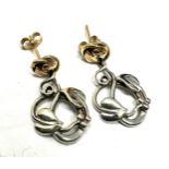 9ct gold earrings (3g)