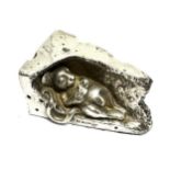 Novelty silver figure of a mouse in a piece of cheese by fx Scappaticci silver hallmarks