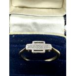 18ct gold and platinum diamond ring (2g)