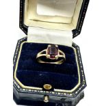 Vintage 9ct gold garnet ring (3.3g)