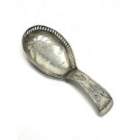 Antique Georgian silver tea caddy spoon