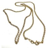 Long 9ct gold necklace chain 62cm long weight 5.4g