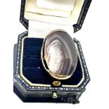 Large 9ct gold banded agate ring 13g)