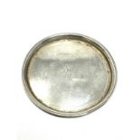 Antique irish silver pin dish measures approx 8.5cm dia