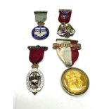 4 silver masonic jewels