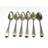 6 georgian silver tea spoons